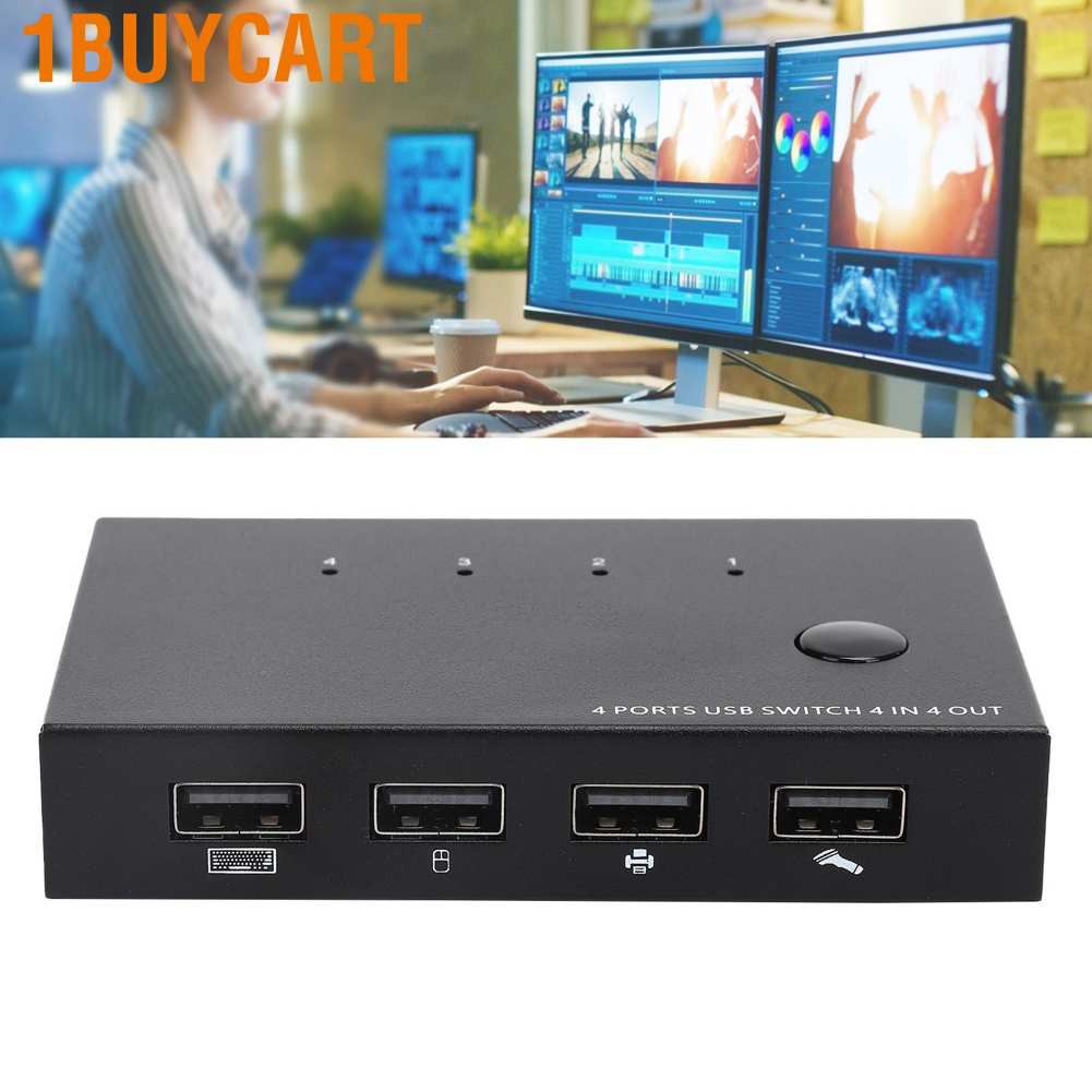 1buycart 4 In Out Switch Usb Converter Kvm Data Sharing