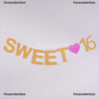 Dây Treo Trang Trí 16 Băng Rôn Chữ Happy Birthday 16th Happy Birthday