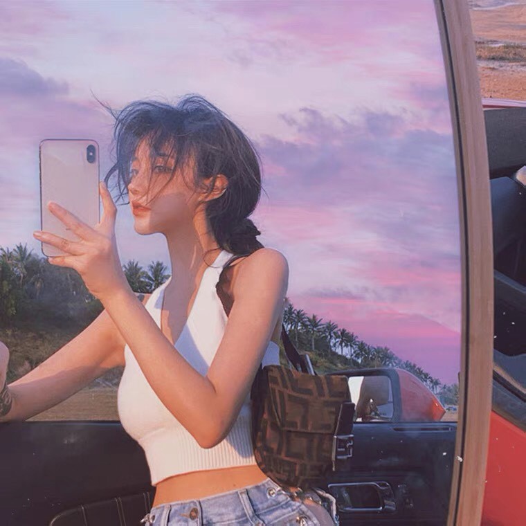 Áo Croptop Hở Lưng, Áo Hai Dây Cổ V Quyến Rũ Moda.H