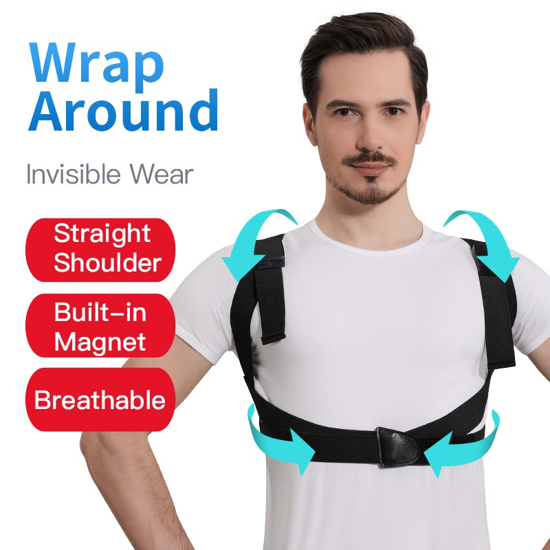 Đai Đeo Hỗ Trợ Điều Chỉnh Tư Thế Lưng Junlaikang Có Nam Châm Cho Nam Nữ