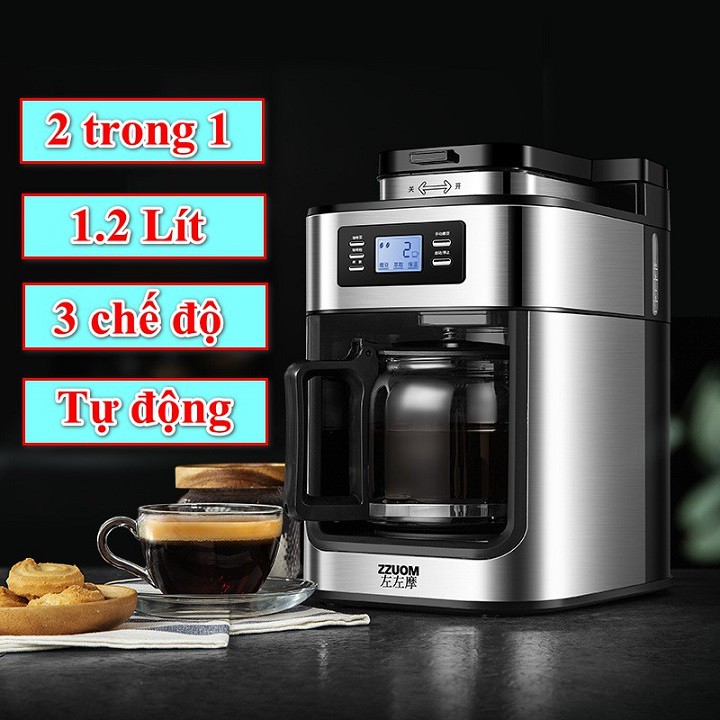 Máy pha cà phê nguyên chất tự động hai trong một, 3 mức độ loãng, vừa, mạnh tiện lợi