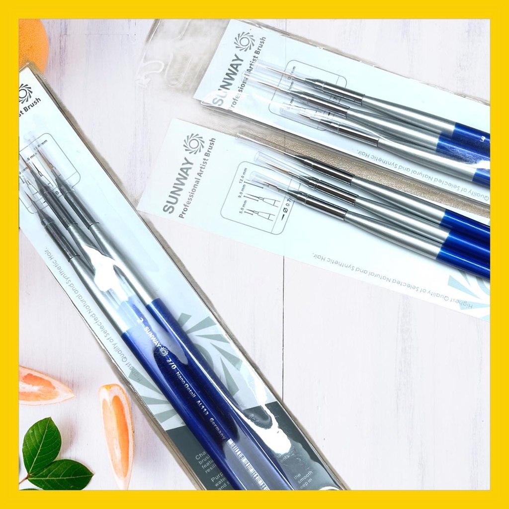 Bộ 3 cây cọ tỉa chi tiết nhỏ ,vẽ tóc,..AL11