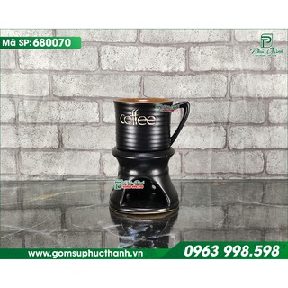 Bếp cafe gốm Bát Tràng dung tích 150ml Gốm Phúc Thành