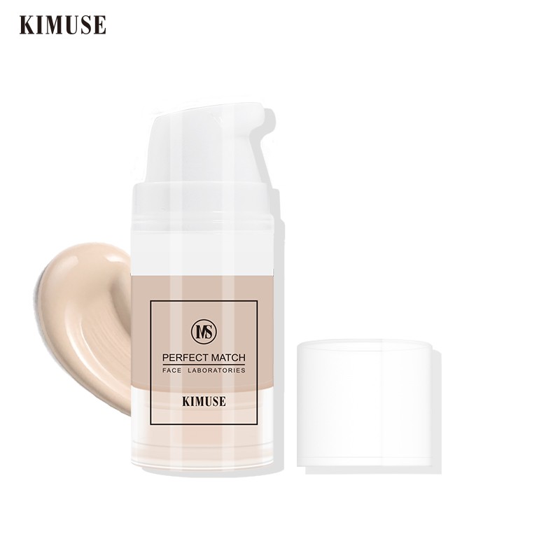 Kem nền dạng lỏng KIMUSE che khuyết điểm chống nước xóa mờ quầng thâm 6ml