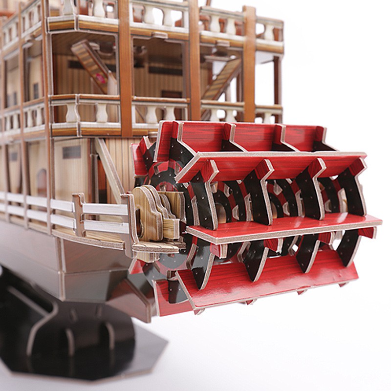Đồ chơi xếp hình trí tuệ 3D cỡ lớn - Mô hình Tàu Hơi Nước Mississippi