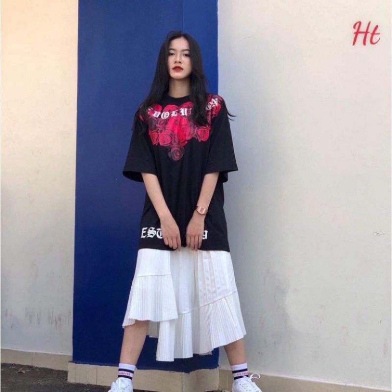 ⚡Áo thun nam nữ unisex Hoa hồng ⚡Phông tay lỡ form thụng mặc đôi ,nhóm cực chất