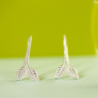 Khuyên tai bạc 925 Luminous "LEAFS"