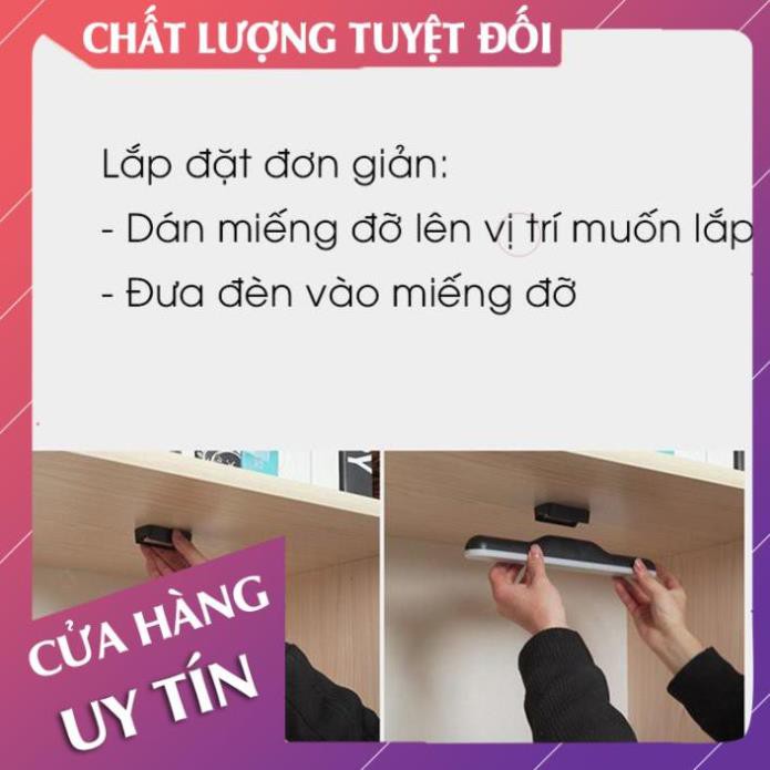 [Hàng loại 1] Đèn Led tích điện dán tường gắn nam châm, cảm ứng 1 chạm với 4 chế độ sáng, sạc USB  - Lan Chi Mart