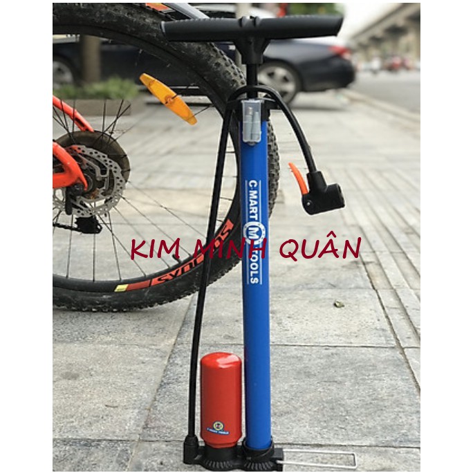 Bơm Hơi Tay Xe Máy , Xe Đạp Có Bình Áp Suất(ø32*530mm) , (ø38*530mm) L0005 CMART