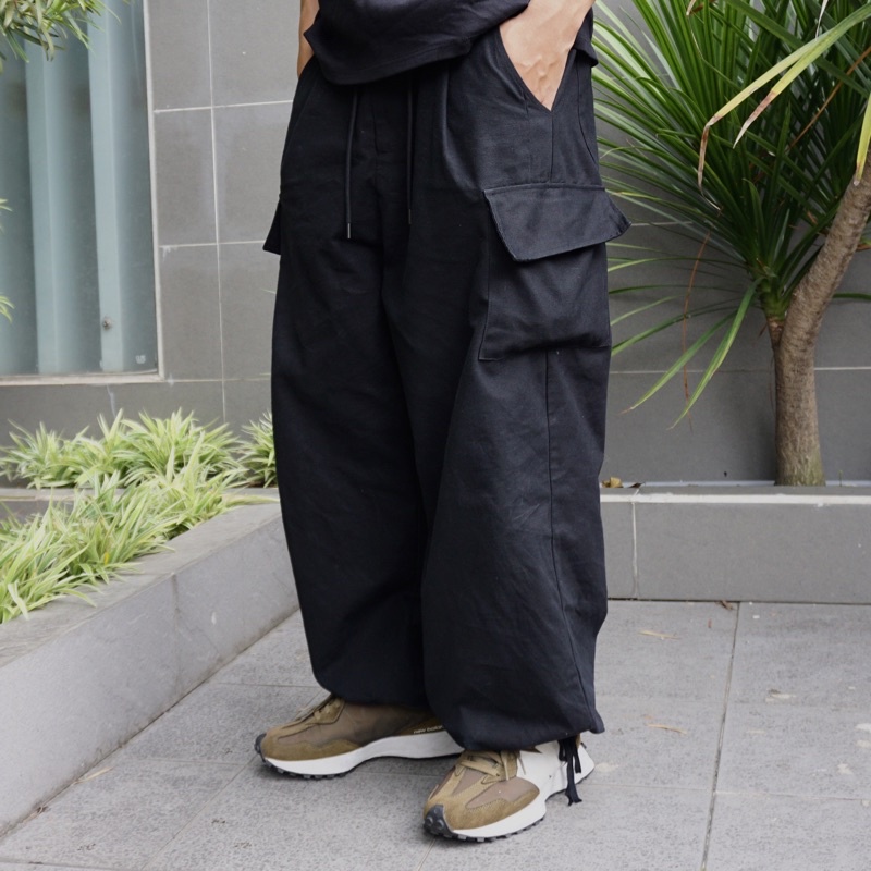 AGOB - QUẦN TÚI HỘP OVERSIZE UNISEX CÓ DÂY