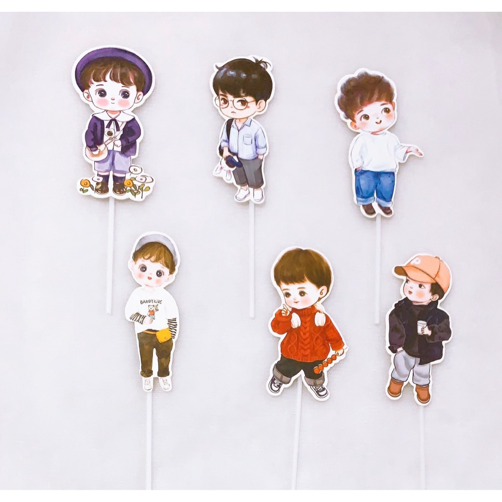 10 set cắm giấy 6 em bé -HD