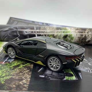 Mô hình xe ô tô siêu xe lambor centenario lp770-4 đen nhám