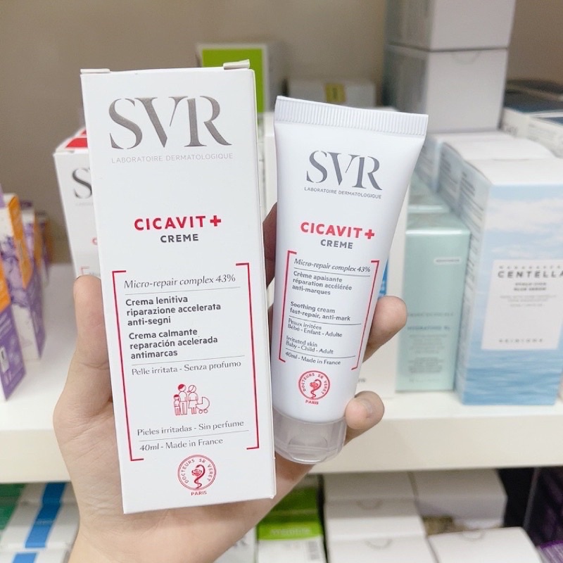 Kem dưỡng phục hồi tái tạo da SVR Cicavit làm dịu da mẩn đỏ tổn thương