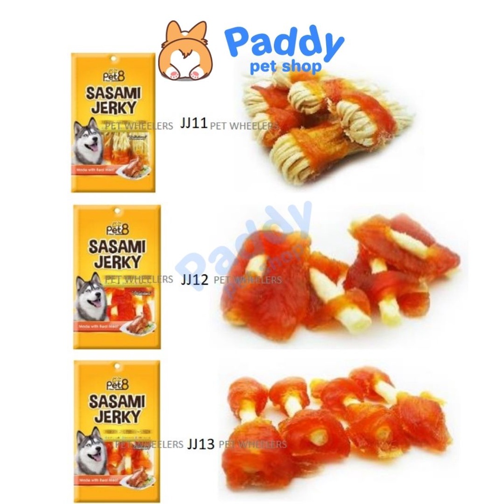 Gà Sấy Pet8 Sasami Jerky Snack Cho Chó - Túi nhỏ 50g (Nhập khẩu Thái Lan)