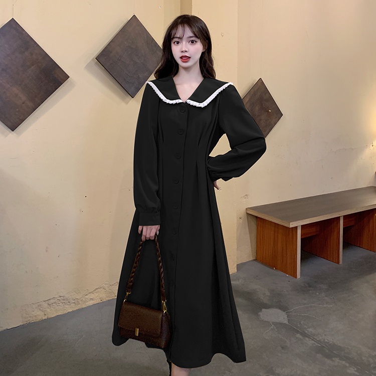Đầm Midi Tay Phồng Phong Cách Hàn Quốc Thời Trang Mùa Thu 2022 Cho Nữ