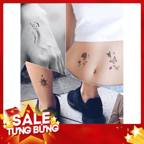 HOT Tờ Hình Xăm Dán Tattoo Xăm Nước Tha Thu-Giao mẫu ngẫu nhiên