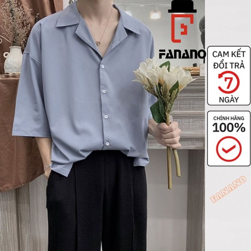 Áo Sơ Mi Nam Nữ Cổ Vest Tay Lỡ, Sơ Mi Nam Nữ Công Sở Form Rộng Công Sở Phong Cách Hàn Quốc Unisex Asm12