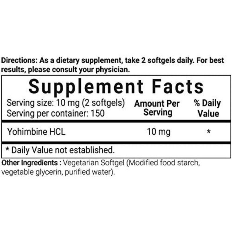 Tăng Cơ Giảm Mỡ Giảm Cân Yohimbine 10mg Micro ingredients