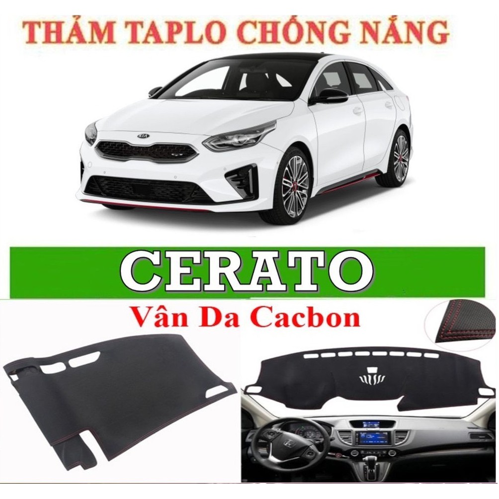 Thảm taplo ô tô Đủ xe KiA bằng nhung 3 lớp hoặc Da Cacbon Morning, K3, Cerato, Seltos, Soluto, Sonet