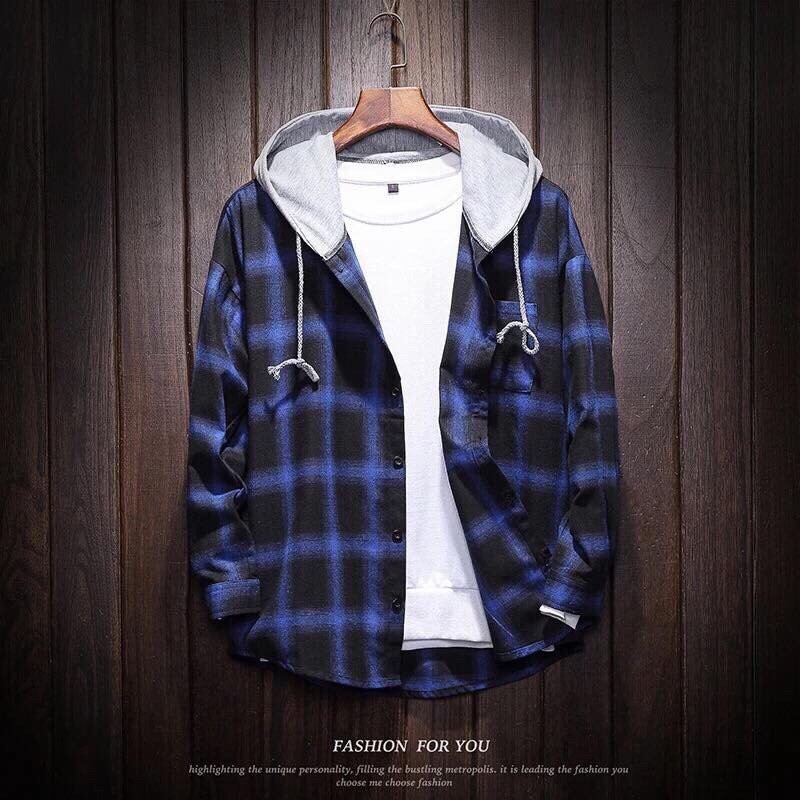 &lt;FREE SHIP&gt; Áo khoát sơ mi caro unisex vải kate chất dày dặn, thoáng mát y ảnh (ksminon)