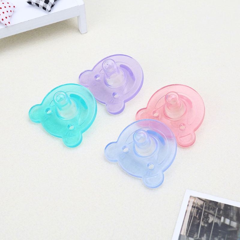 Núm Vú Giả Chỉnh Hình Bằng Silicon Mềm Hình Gấu Dễ Thương Cho Bé 0-18 Tháng Tuổi