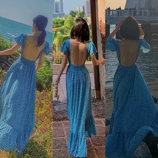 ĐẦM MAXI HOA HỞ LƯNG