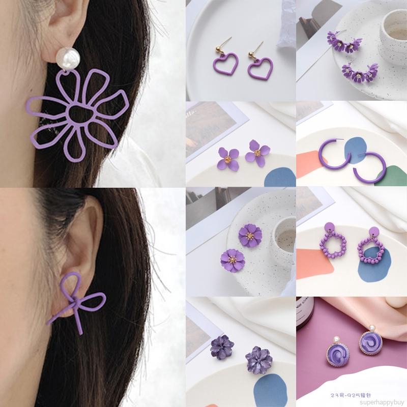 Bông Tai Hoa Đính Ngọc Trai Giả Xinh Xắn Cho Nữ