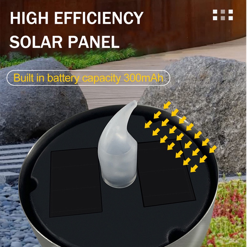 Đèn LED Trang Trí Bằng Thép Không Gỉ Sử Dụng Năng Lượng Mặt Trời