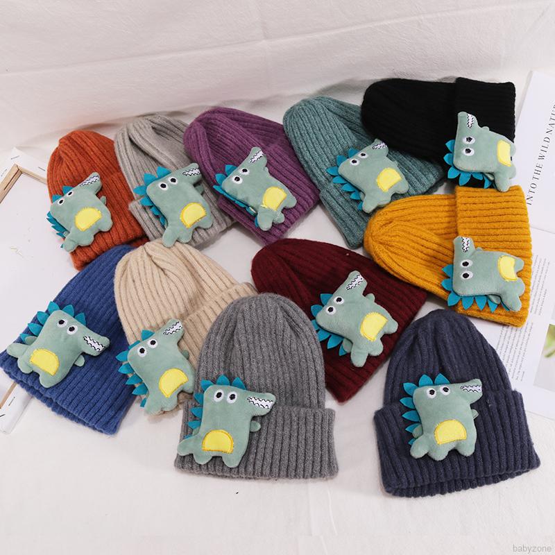 Mũ Len Dệt Kim Hình Khủng Long Dễ Phối Đồ Cho Các Bé