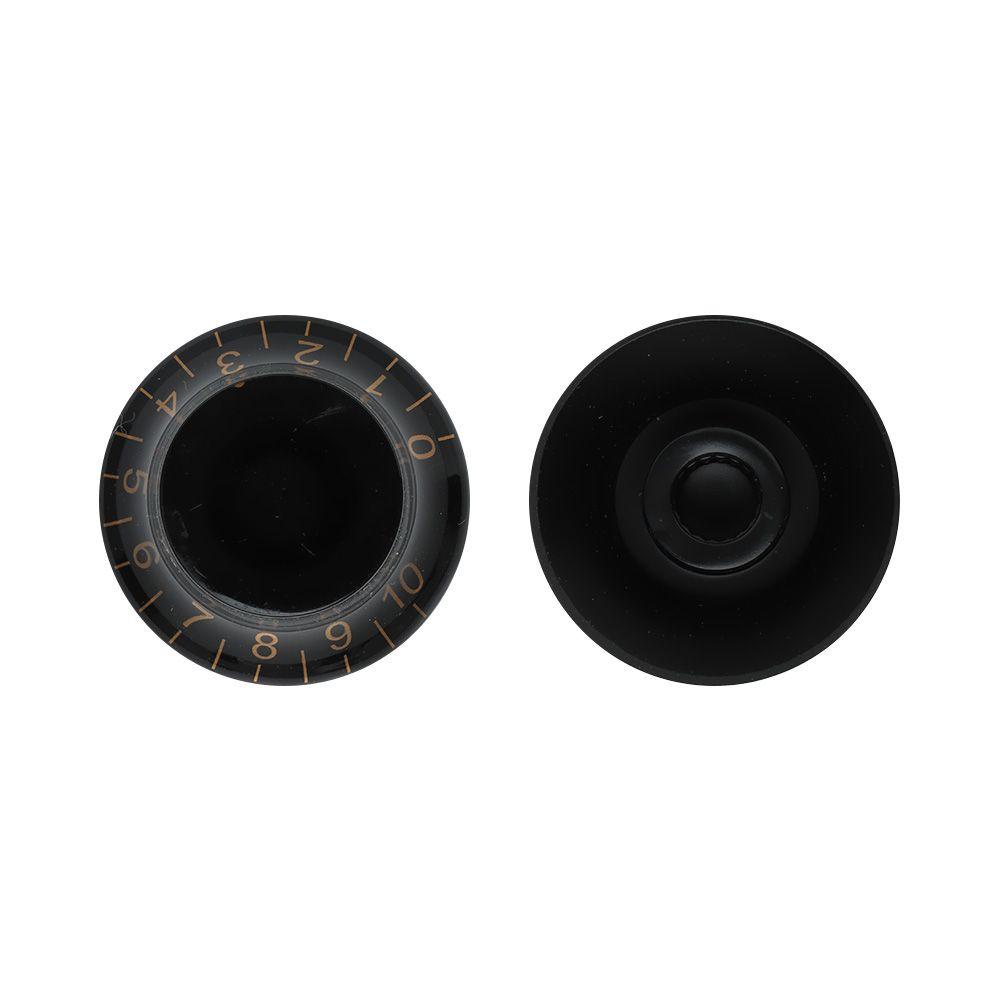 SUSANS Nút Điều Chỉnh Âm Lượng Bass Màu Đen Với Số Màu Vàng Thay Thế Chuyên Dụng Cho Les Paul LP
