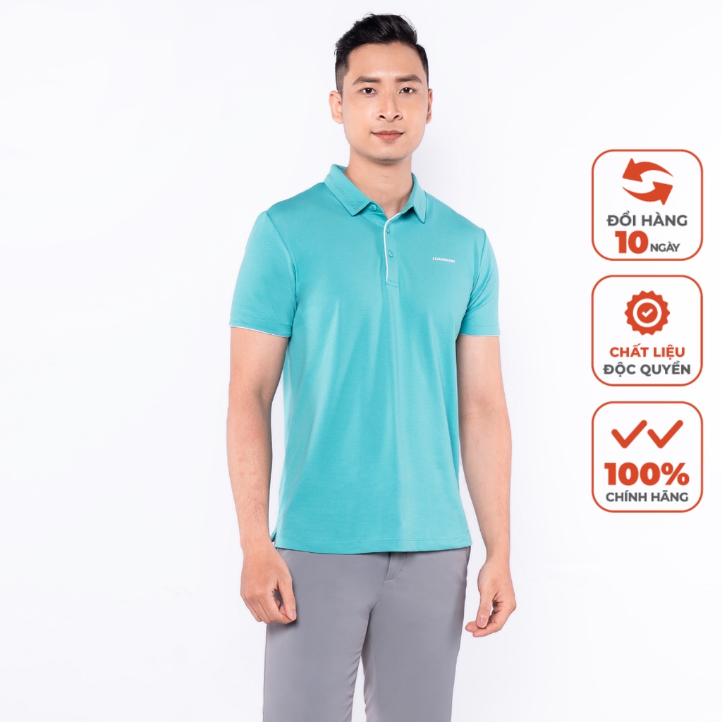 Áo Polo Nam Livan Sport Prime Màu Xanh Thanh Lịch Chống Nhăn Nhàu Kháng Khuẩn