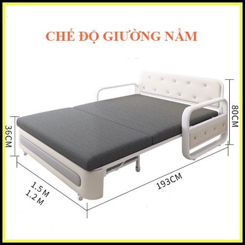 Ghế Giường Đa Năng, Ghế Sofa Giường Thông Minh, Ghế Giường Gấp - Khung Sắt Tĩnh Điện Cao Cấp (tặng kèm 2 gối) | BigBuy360 - bigbuy360.vn