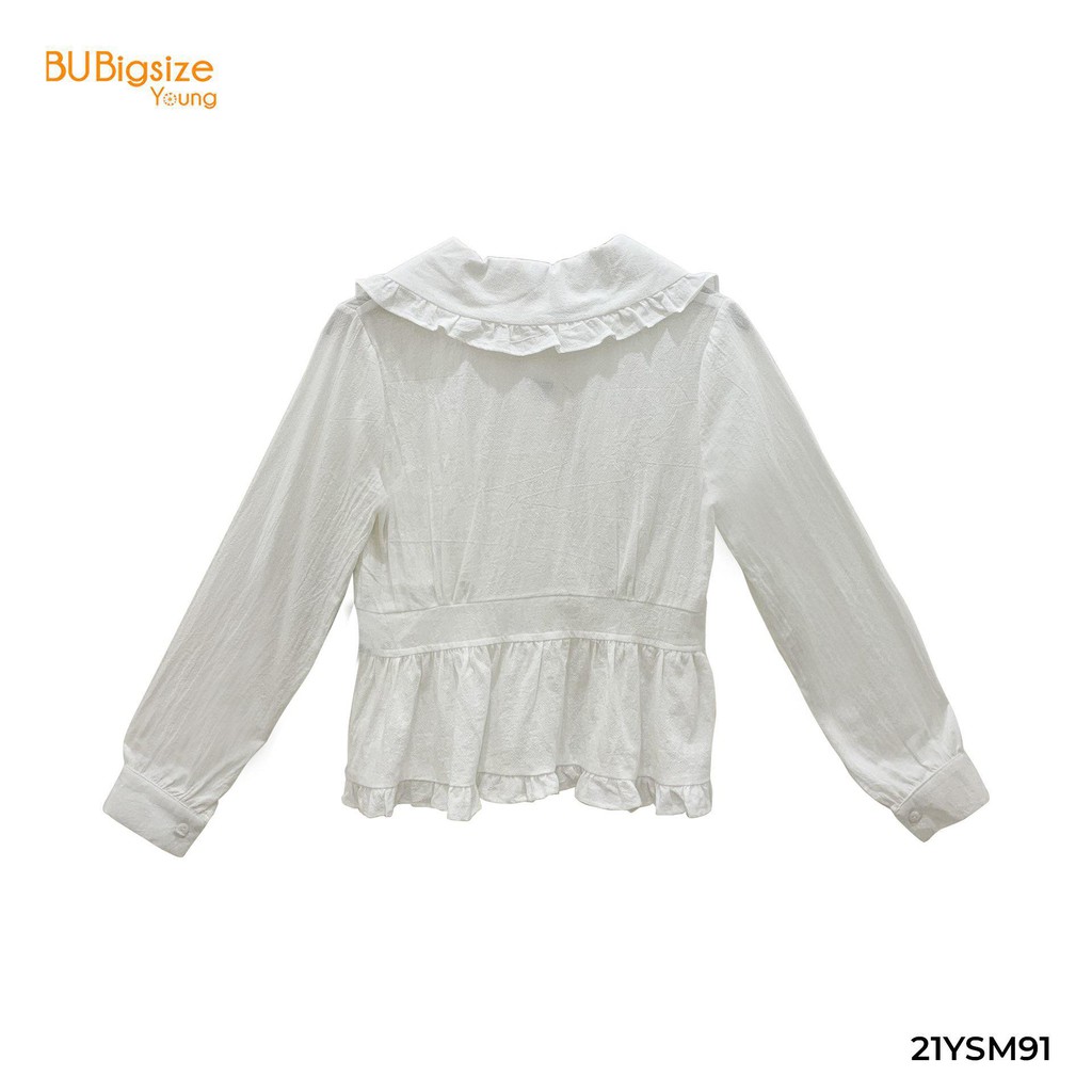 Sơ mi Peplum kẹp ren BIG SIZE 55kg đến 95kg - 21YSM91 - [BU Bigsize young]