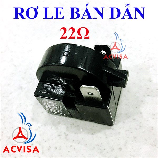 Rơ le bán dẫn 2 chân 22 ôm 33 ôm (chọn đúng loại khi đặt hàng) - Relay khởi động ohm máy nén - Tụ đề