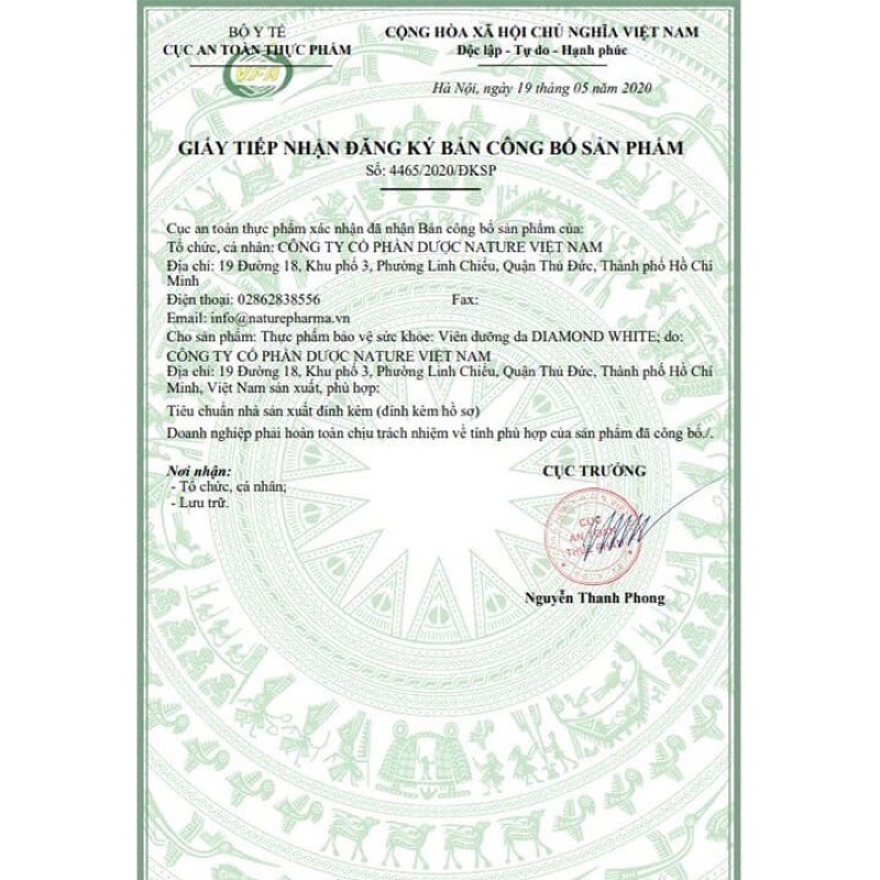 (chính hãng nguyên tem) trắng da diamond white viên uống trắng dạ Ngọc trinh | Thế Giới Skin Care