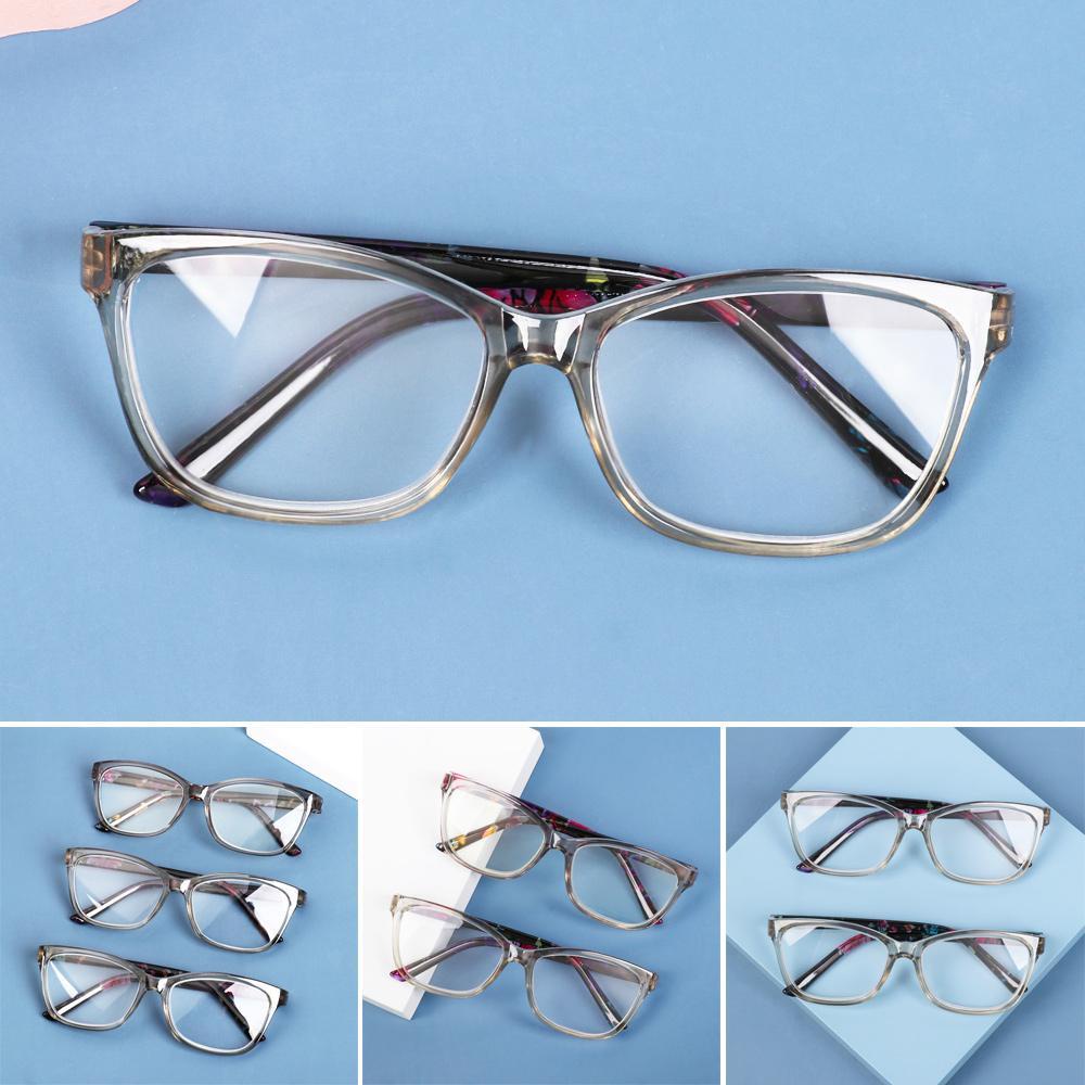 Kính Đọc Sách Bằng Nhựa HD Siêu Nhẹ In Họa Tiết Hoa Xinh Xắn