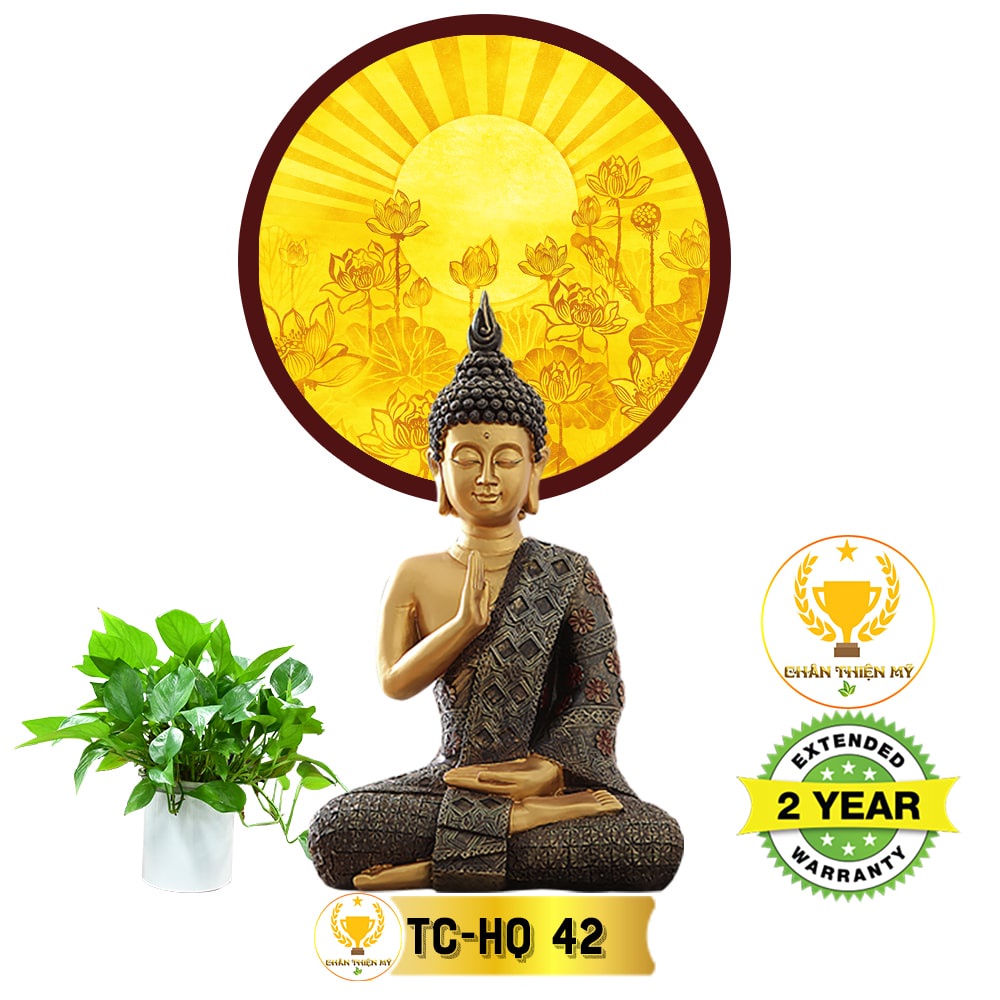 Đèn thờ hào quang trúc chỉ in CHÂN THIỆN MỸ