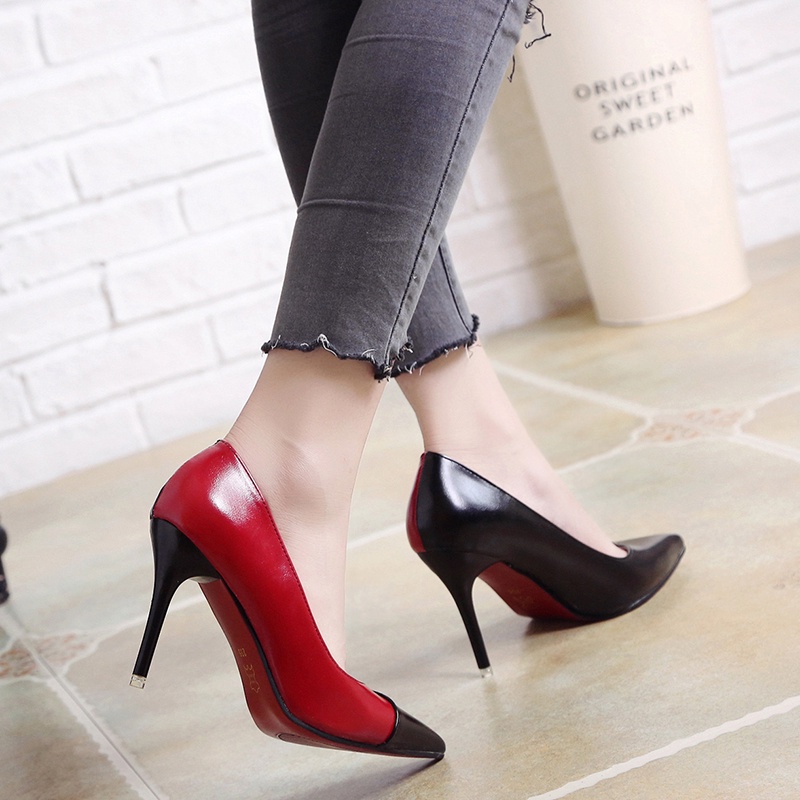 Giày Cao Gót Da Mũi Nhọn Thời Trang Công Sở Cho Nữ