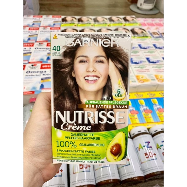 nhuộm tóc garnier số 40 nâu socola