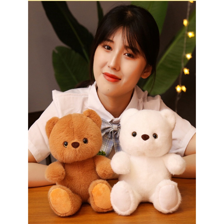 AIXINI ❤23cm Kawaii Teddy Bear Plush Toy Cute Blush Bear Doll Stuffed Animals Brown Bear Plushies Soft Kids Morning Toys Gifts for Children