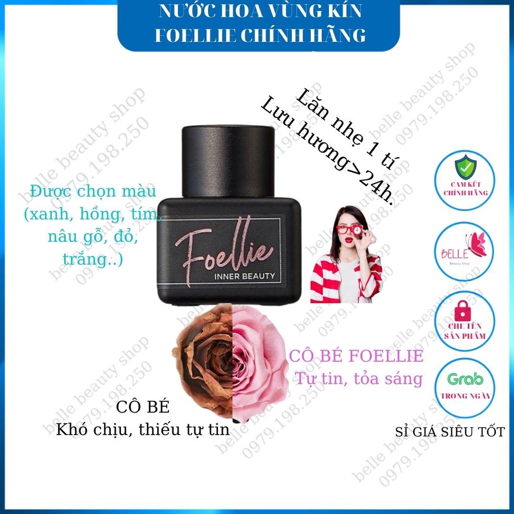 Nước Hoa Vùng Kín FOELLIE Chính Hãng Nước Hoa Bím Cao Cấp Lưu Hương Trên 8h Giúp Cô Bé Bim Bim Thơm Sexy Quyến Rũ BELLE