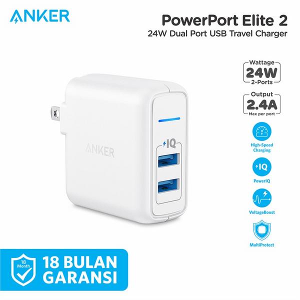 Anker Powerport Elite Wall Charger Iphone Samsung New Charger