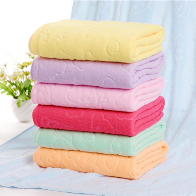 Chăn/Khăn tắm cotton màu trơn mềm mại cho bé