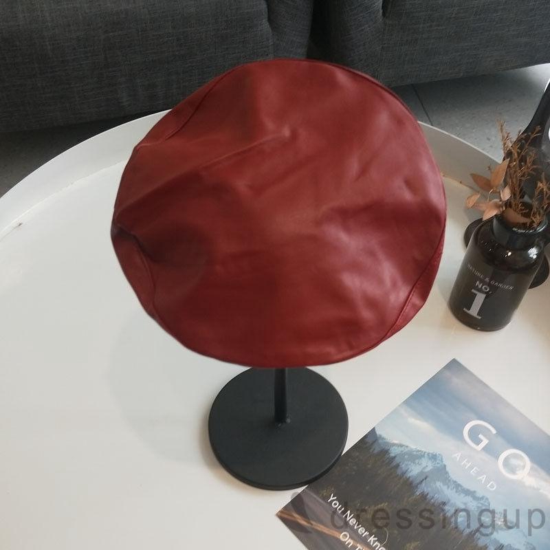 Mũ beret bằng da PU thời trang cho nữ