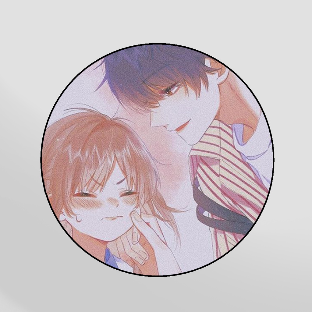 Huy hiệu IN HÌNH Vụng trộm không thể giấu anime chibi dễ thương xinh xắn