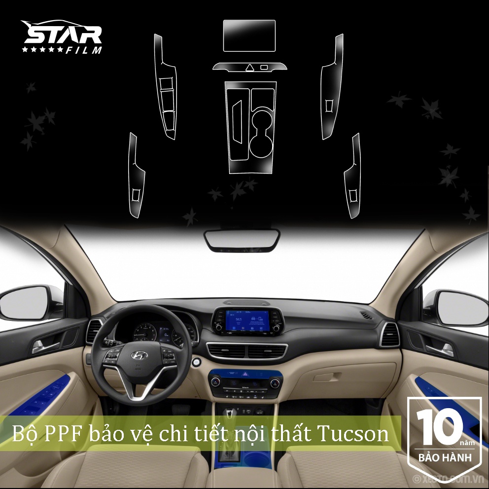 Huyndai Tucson 2021 PPF TPU chống xước tự hồi phục STARFILM