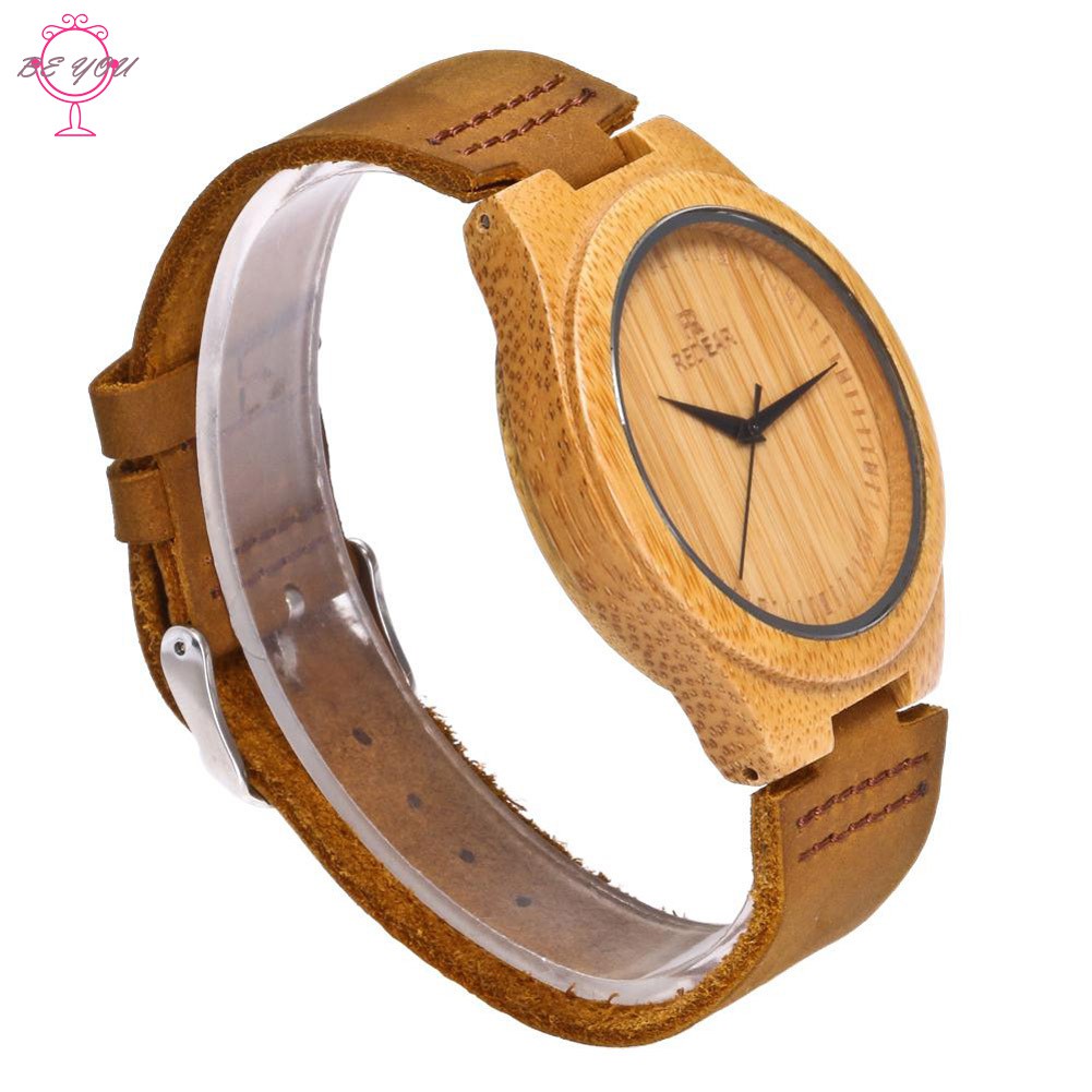 Đồng hồ đeo tay chất liệu gỗ tre thời trang sang trọng cho nam / nữ