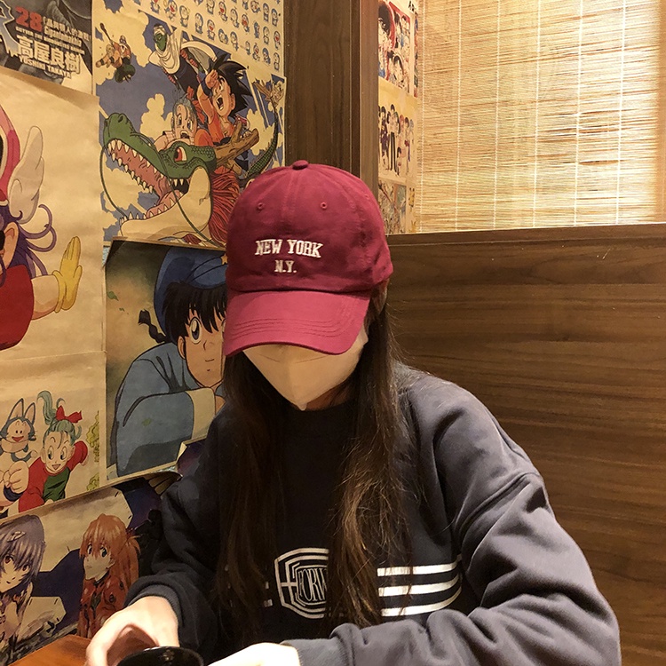 Mũ lưỡi trai thêu chữ N.Y Newyork unisex Hàn Quốc đẹp rẻ ulzzang nam nữ - Nón kết