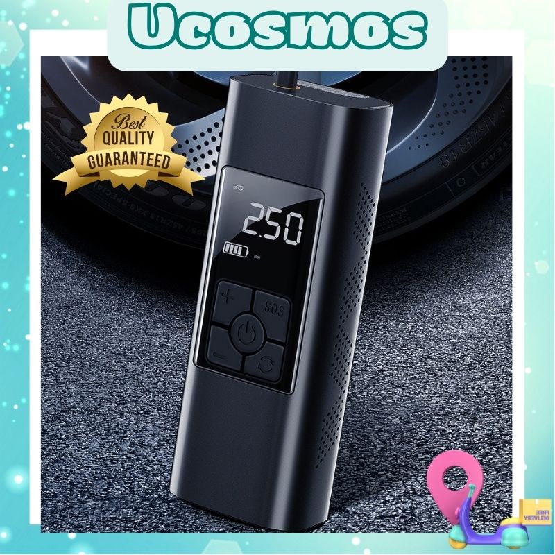 Bơm hơi điện cầm tay tự động cao cấp SASAKI - máy bơm hơi 3 trong 1 cao cấp kiêm sạc dự phòng, Chip thông minh