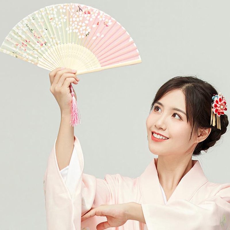 Quạt Xếp Cầm Tay 1XFan Kiểu Trung Hoa Nhật Bản Dùng Làm Quà Tặng Đám Cưới